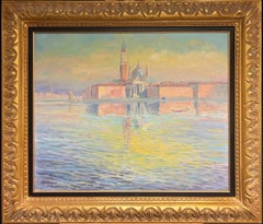Reflets vénitiens au crépuscule Peinture à l'huile de San Giorgio Maggiore