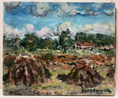 Mid 20th Century French Post-Impressionist Signed Oil Mud Bails French Valley