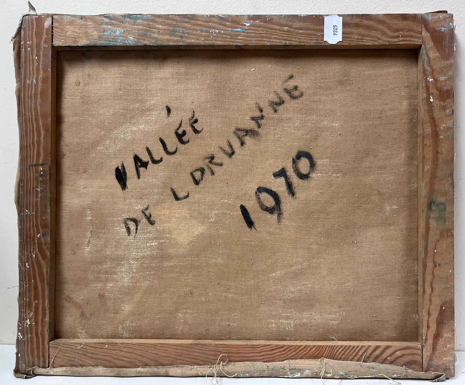 Huile de la vallée de la France du milieu du 20e siècle, signée par les post-impressionnistes en vente 2