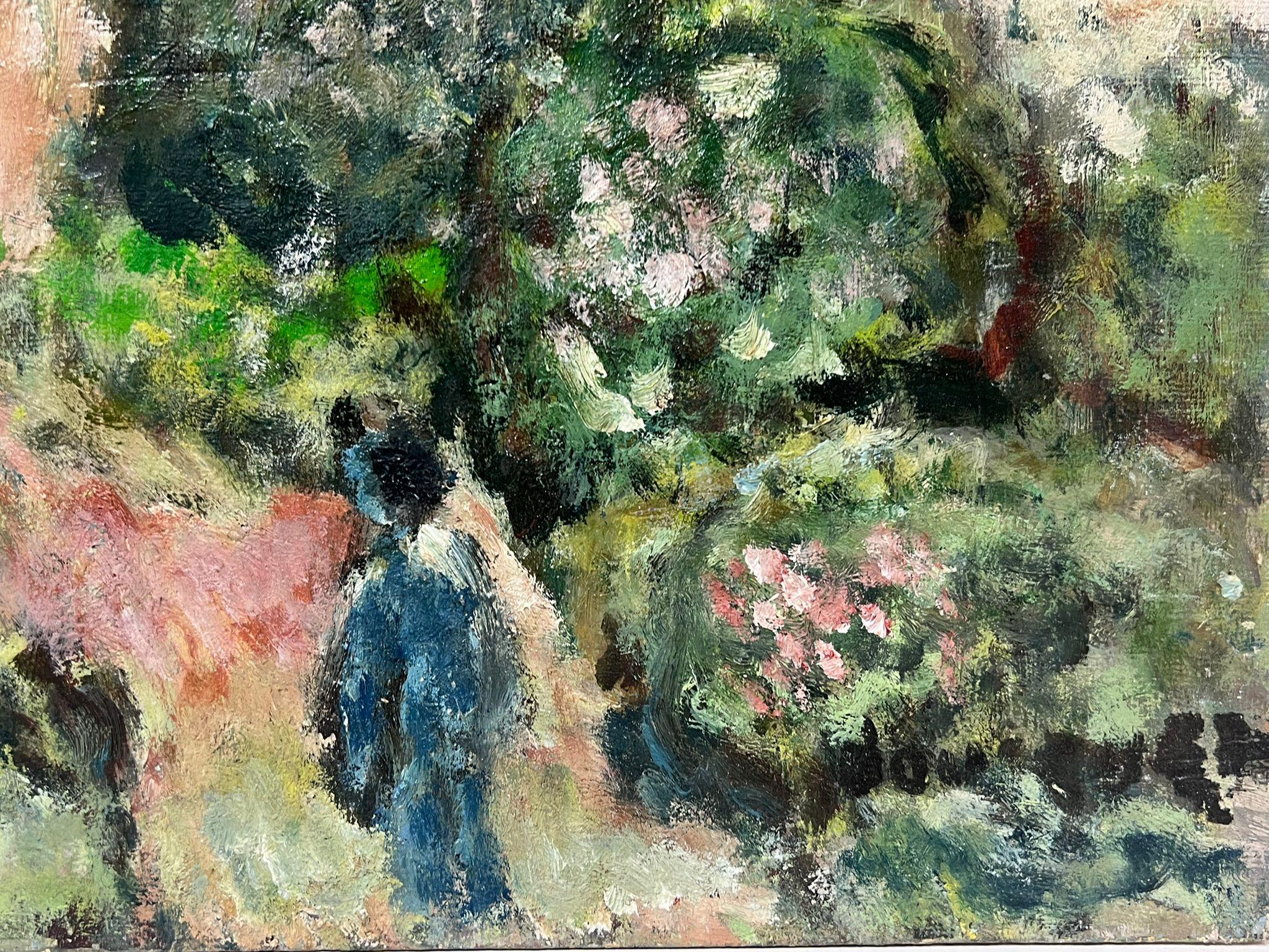 Olio della metà del XX secolo firmato Post-Impressionista La Cassaigne Townes On Hill 1