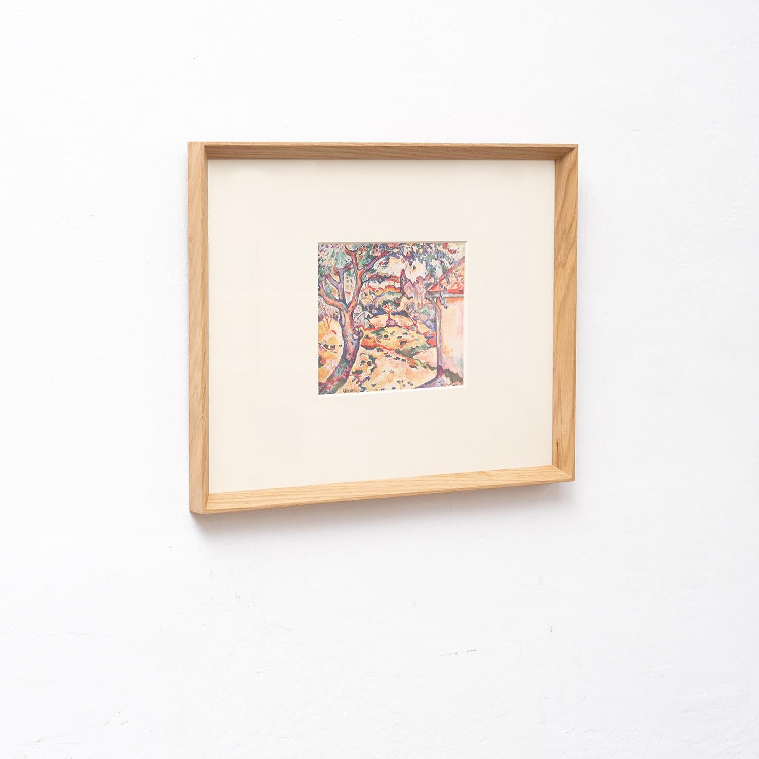 Georges Braque 1948 Farbklischee-Druck, gerahmt (Moderne der Mitte des Jahrhunderts) im Angebot