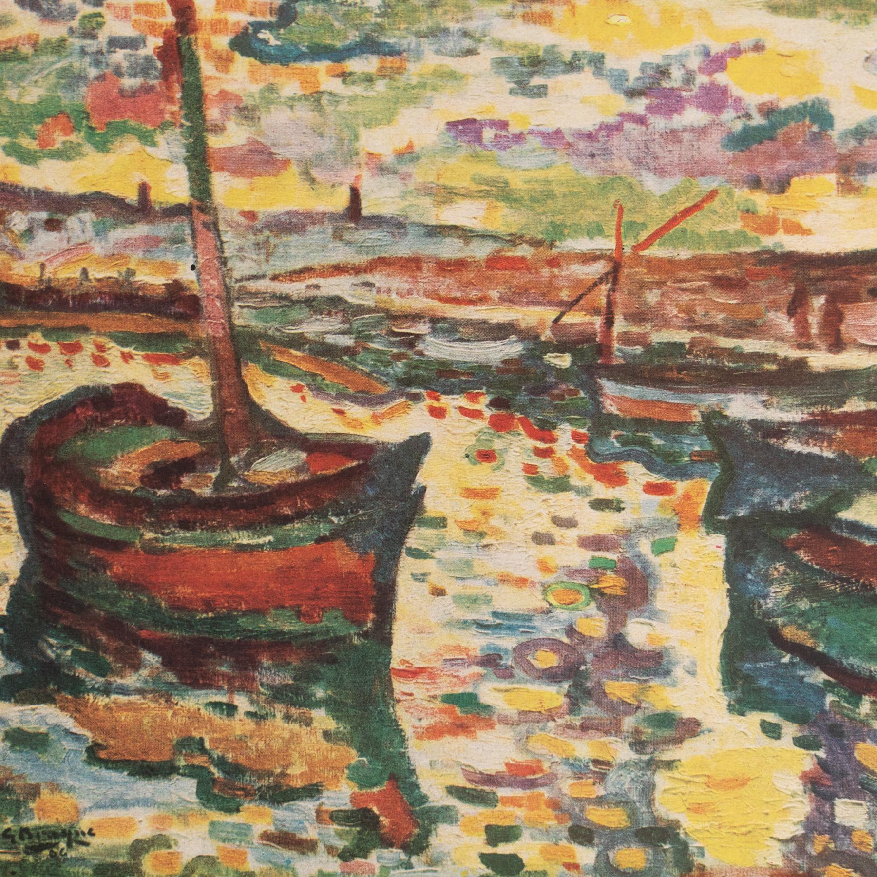 Georges Braque 1948 Farbklischee-Druck, gerahmt (Moderne der Mitte des Jahrhunderts) im Angebot