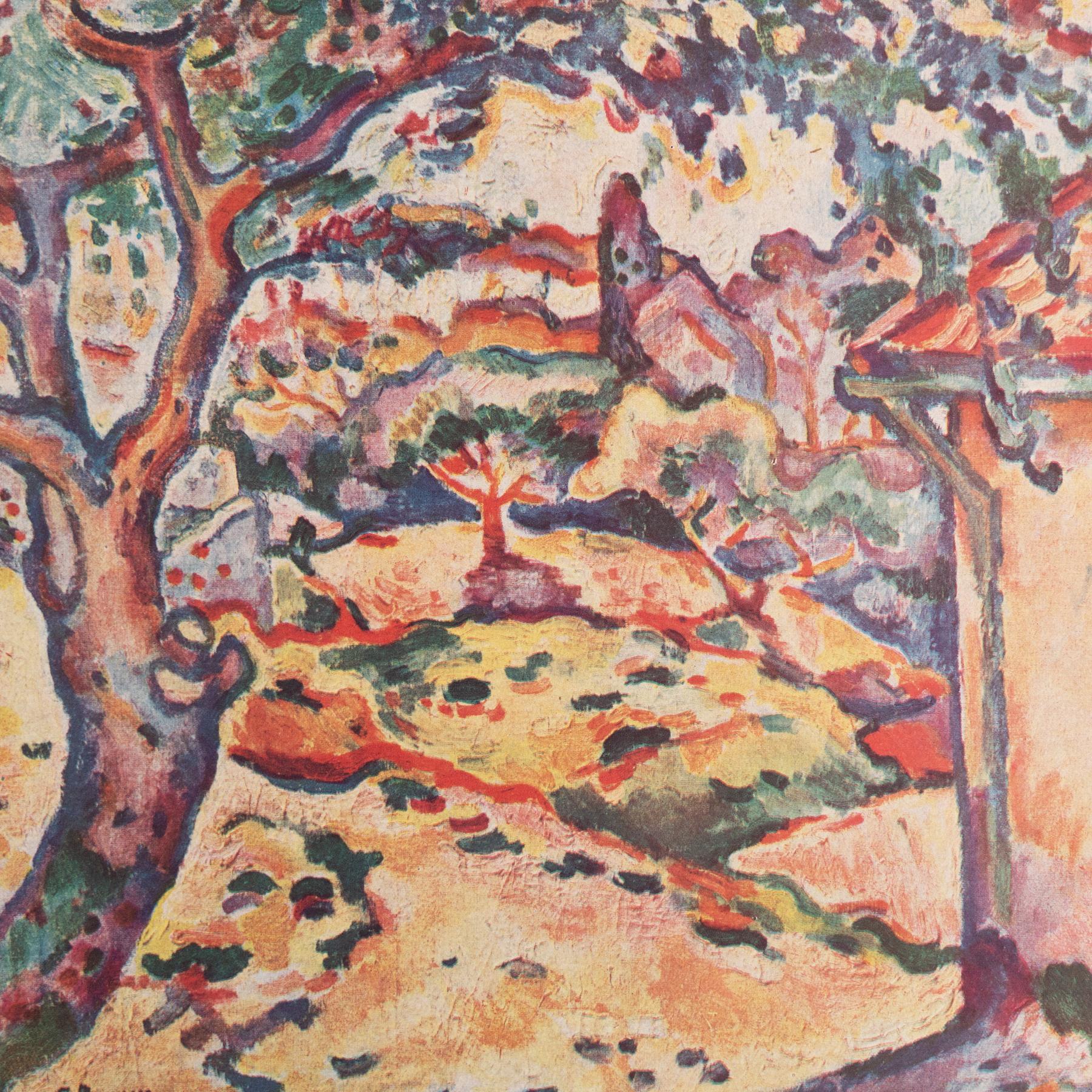 Georges Braque 1948 Farbklischee-Druck, gerahmt (Französisch) im Angebot