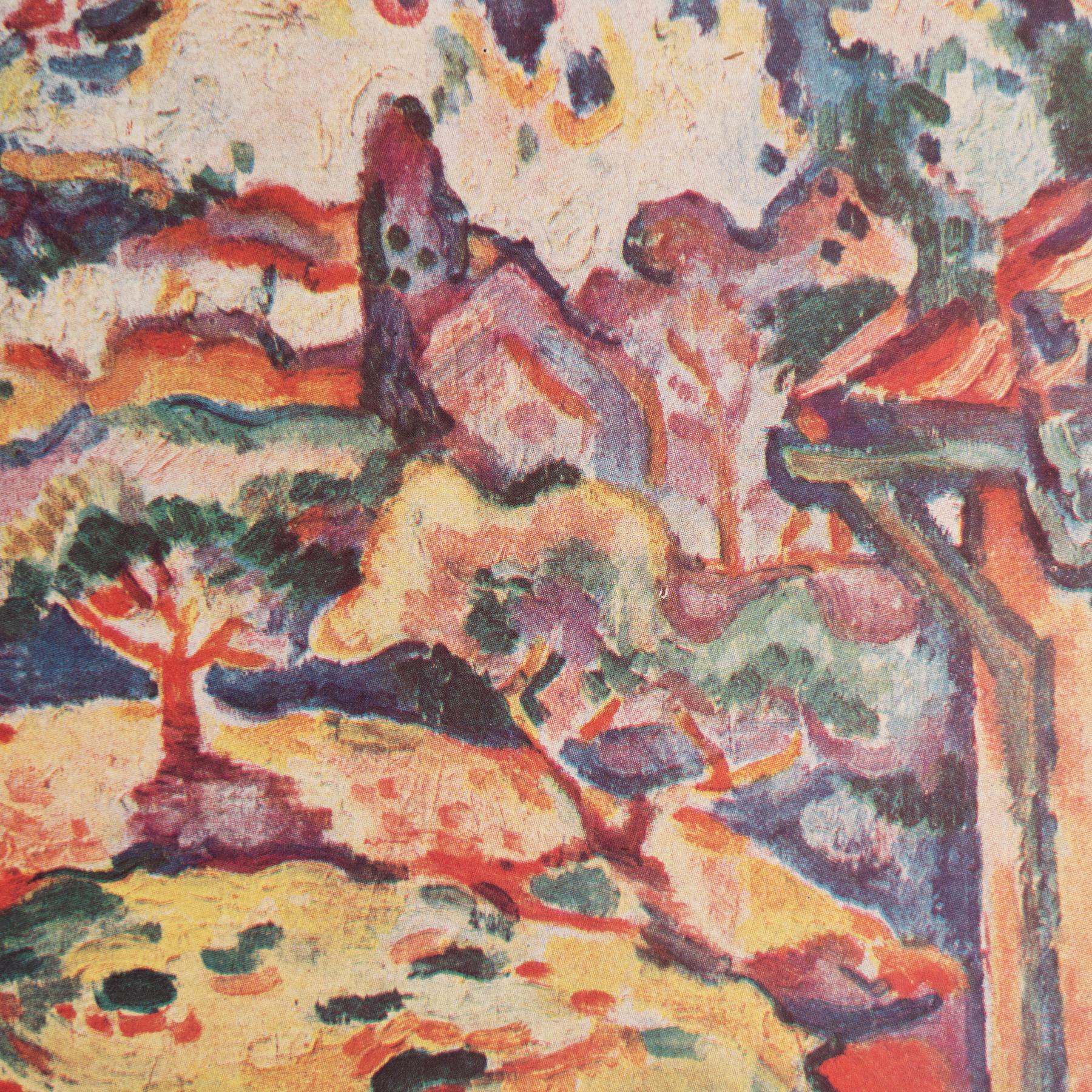 Georges Braque 1948 Farbklischee-Druck, gerahmt (Mitte des 20. Jahrhunderts) im Angebot