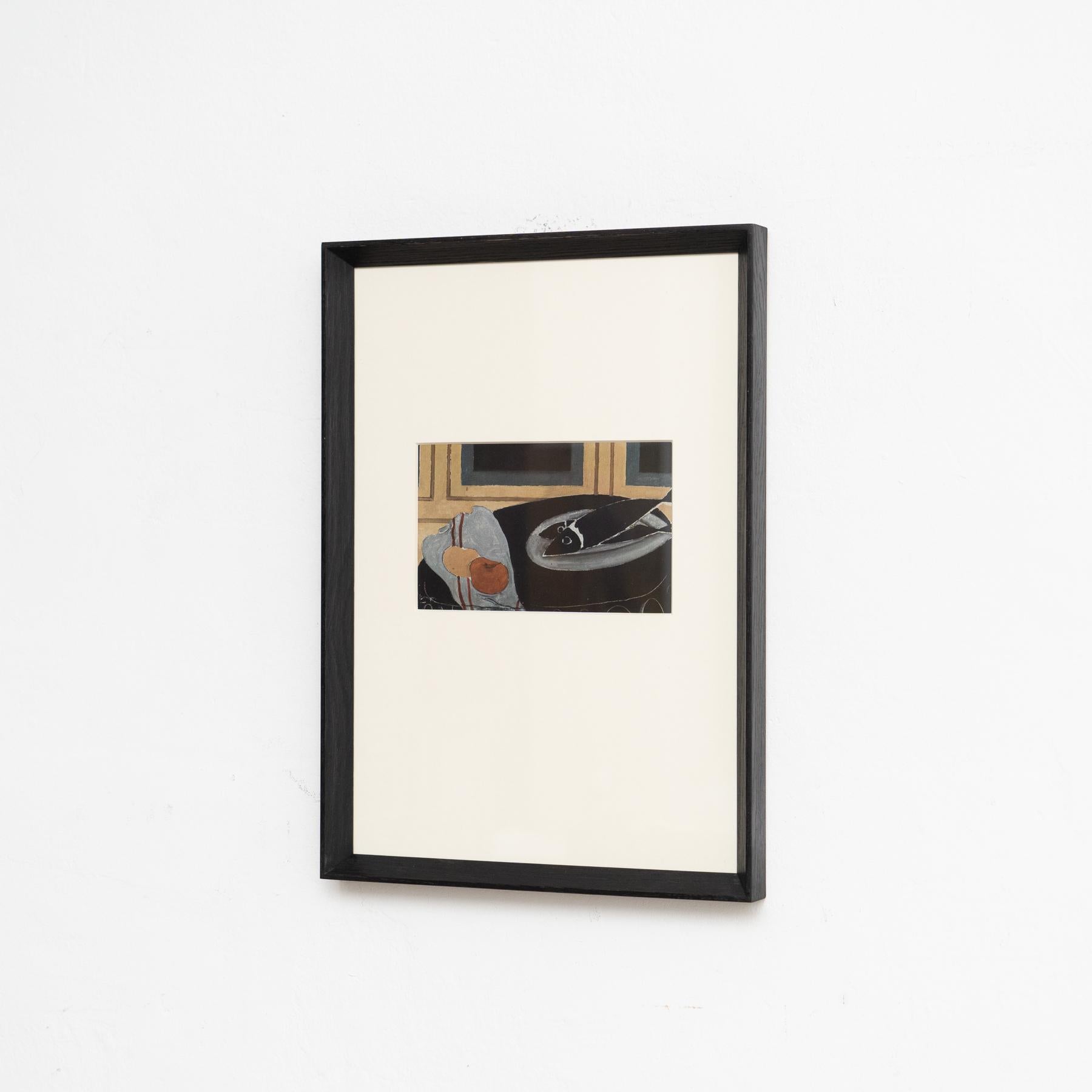 Mid-Century Modern Georges Braque estampe en couleurs, encadrée, 1948 - Editions du Chêne en vente