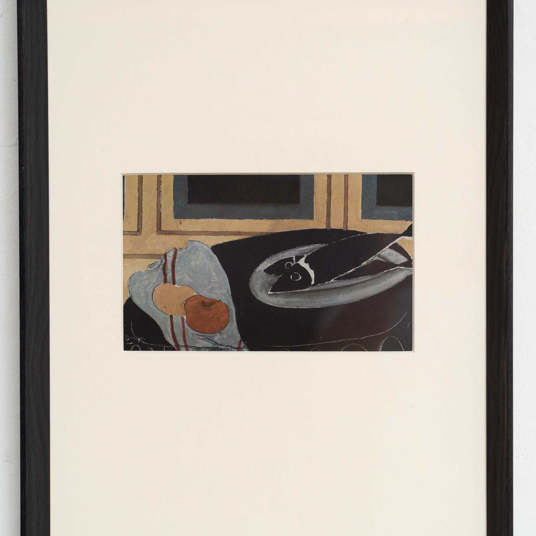 Français Georges Braque estampe en couleurs, encadrée, 1948 - Editions du Chêne en vente