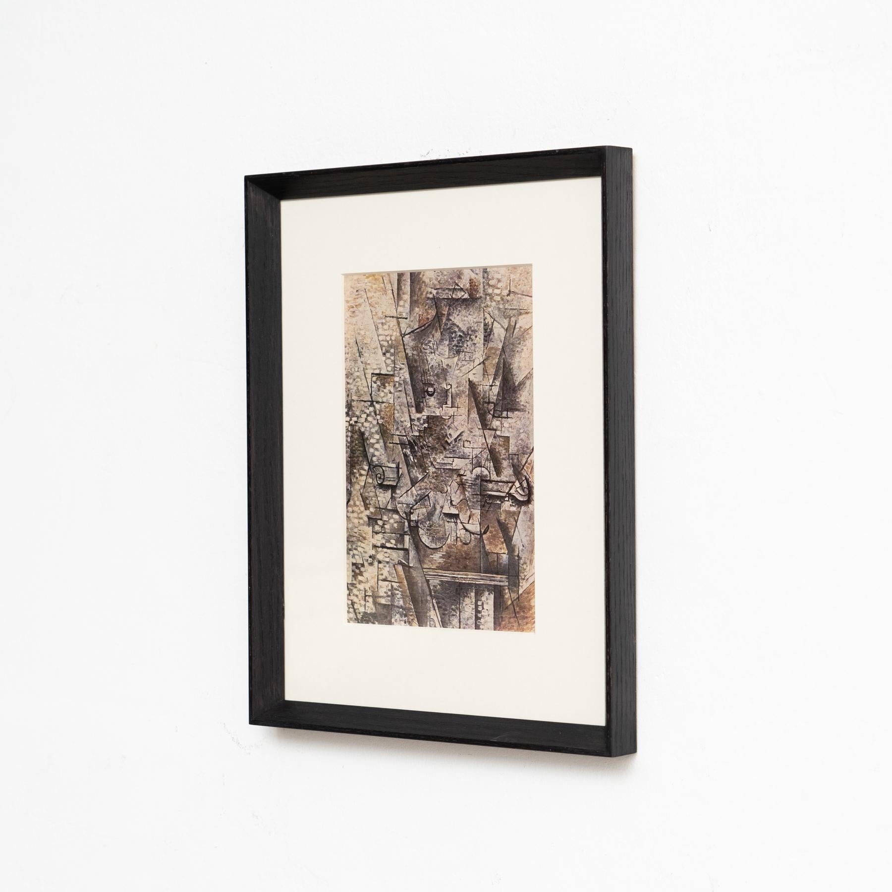 Georges Braque Farbklischee-Druck, gerahmt, 1948 (Moderne der Mitte des Jahrhunderts) im Angebot
