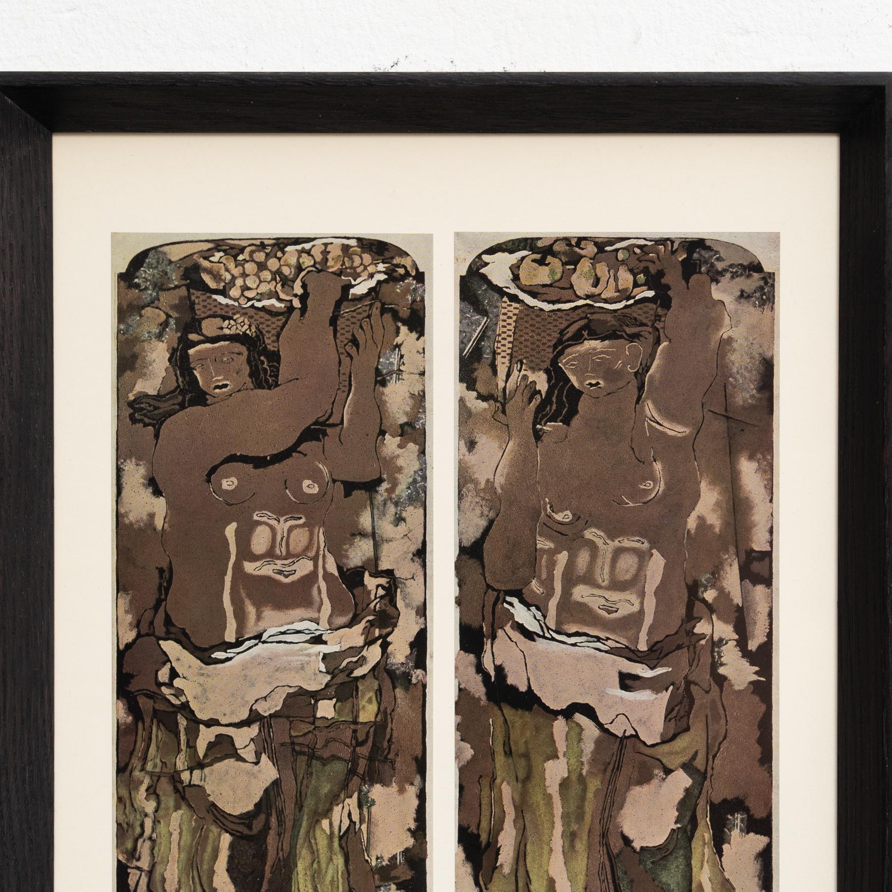 Georges Braque Farbklischee-Druck, gerahmt, 1948 (Französisch) im Angebot