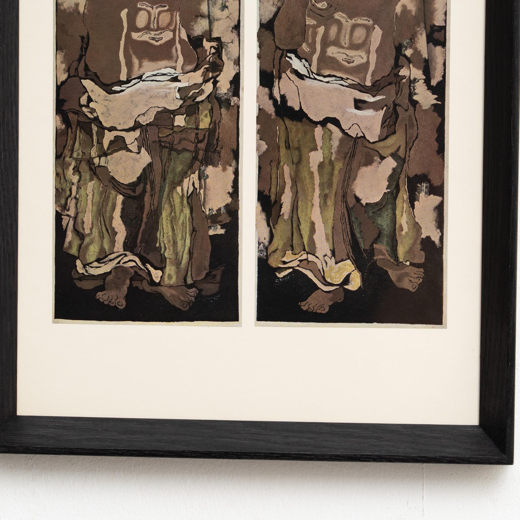 Georges Braque Farbklischee-Druck, gerahmt, 1948 im Zustand „Gut“ im Angebot in Barcelona, Barcelona