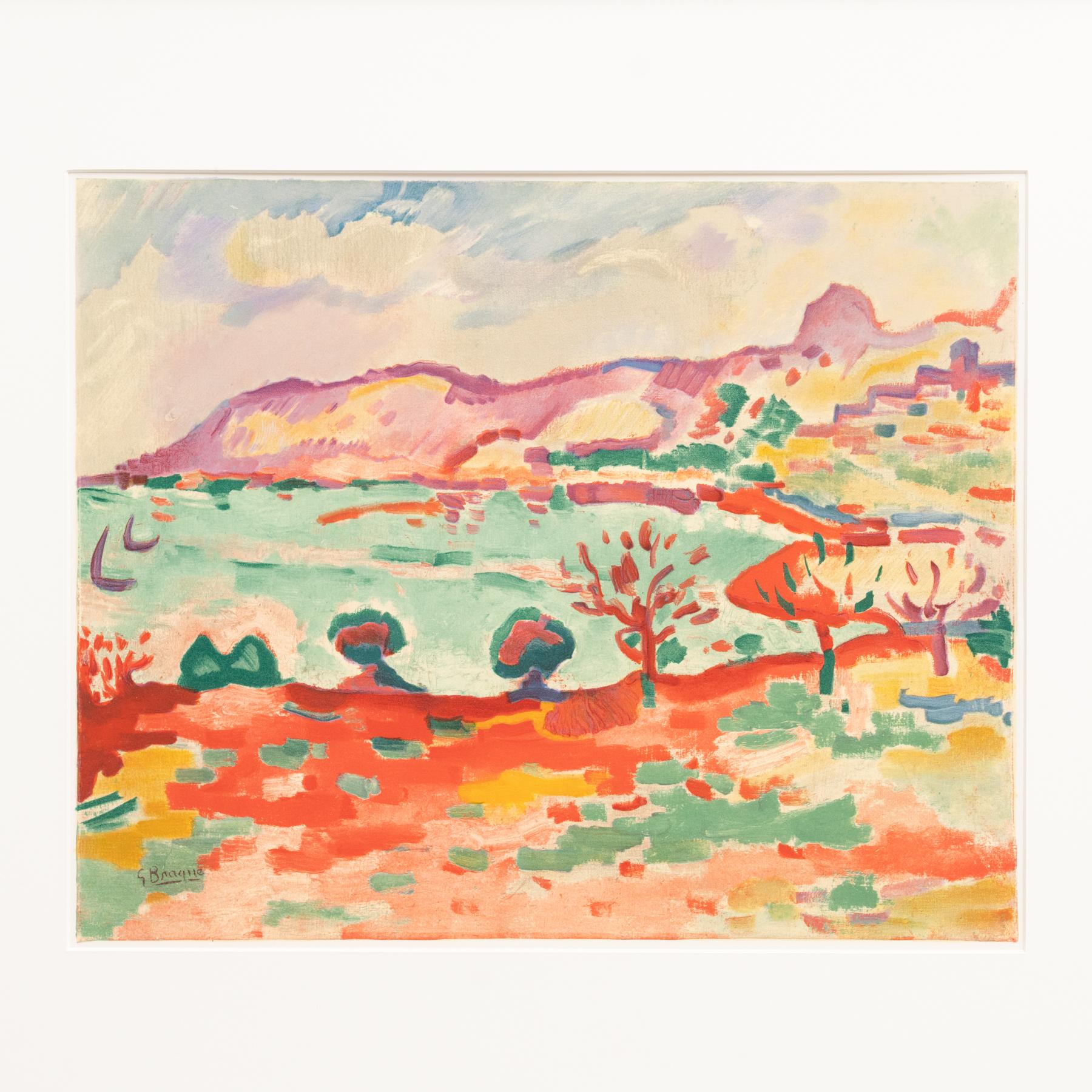 Georges Braque Framed 'Paysage à l'Estaque' Color Lithography, circa 1906 For Sale 6