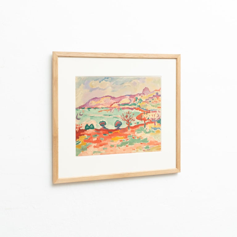 Modern Georges Braque Framed 'Port de Collioure' Color Lithography, circa 1972 For Sale