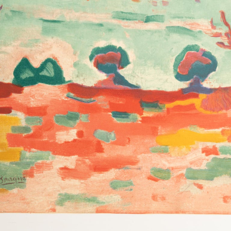 Paper Georges Braque Framed 'Port de Collioure' Color Lithography, circa 1972 For Sale