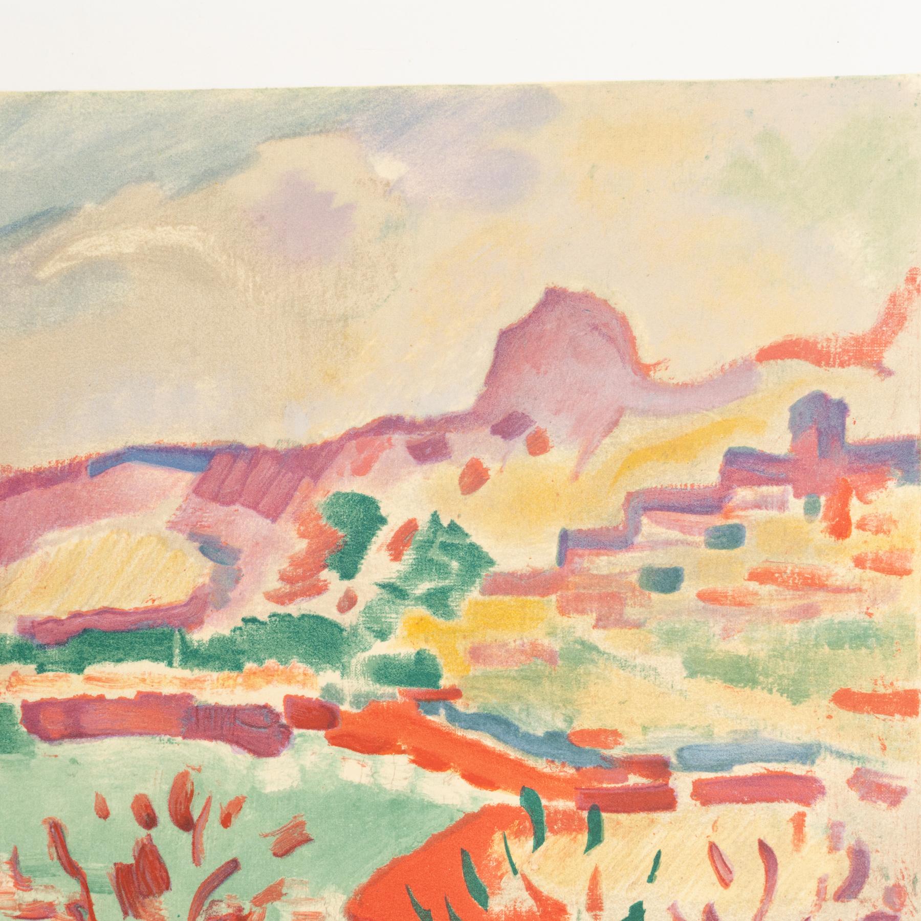 Georges Braque Gerahmte Farblithographie 'Port de Collioure', um 1972 im Angebot 1