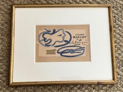 Georges Braque framed vintage print Galerie Maeght