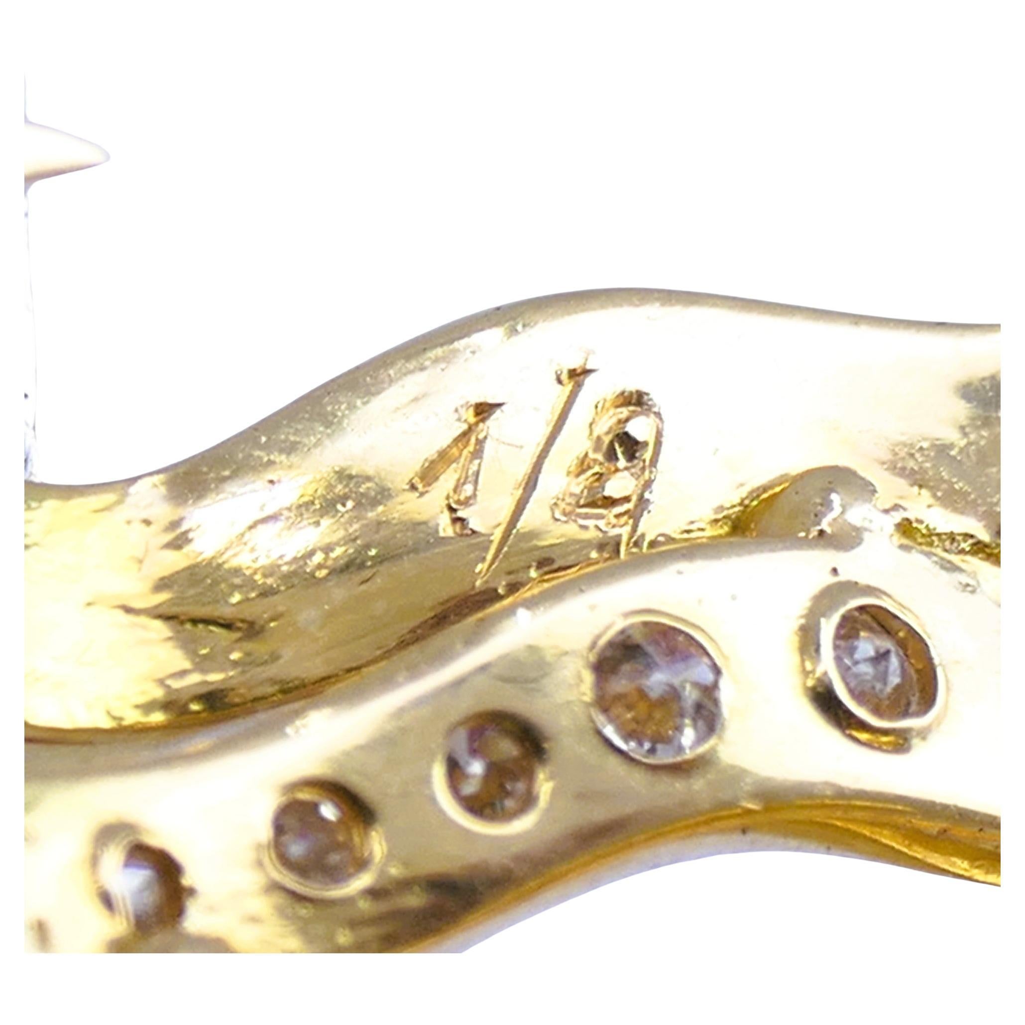 Georges Braque Hebe Brooch 18k Gold Diamond Pendant Estate Jewelry For Sale 1