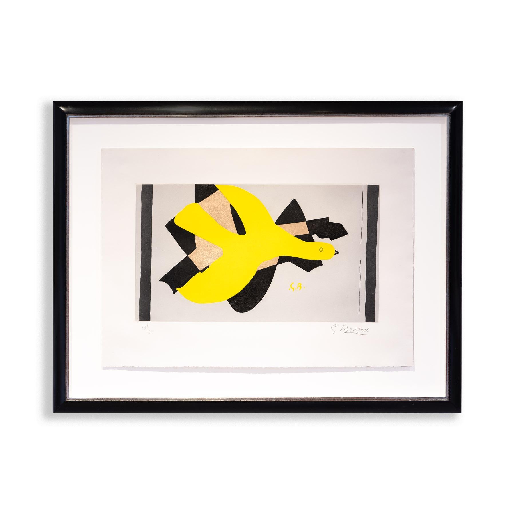 French Georges Braque „L´oiseau et son ombre III“ 1961 For Sale