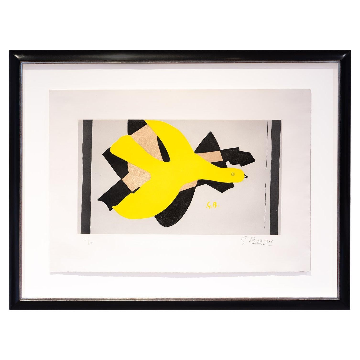 Georges Braque "L'oiseau et son ombre III 1961 en vente