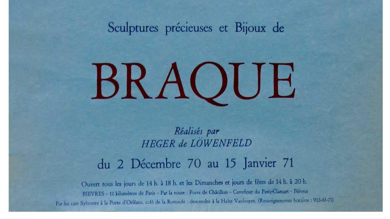 Modern Georges Braque, Moulin De Vauboyen, Affiche Originale Exposition, 1971 For Sale