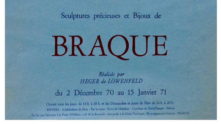 Georges Braque, Moulin De Vauboyen, Affiche Originale Exposition, 1971 For  Sale at 1stDibs | le moulin de vauboyen