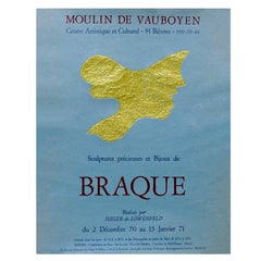 Georges Braque, Moulin De Vauboyen, Affiche Originale Exposition, 1971