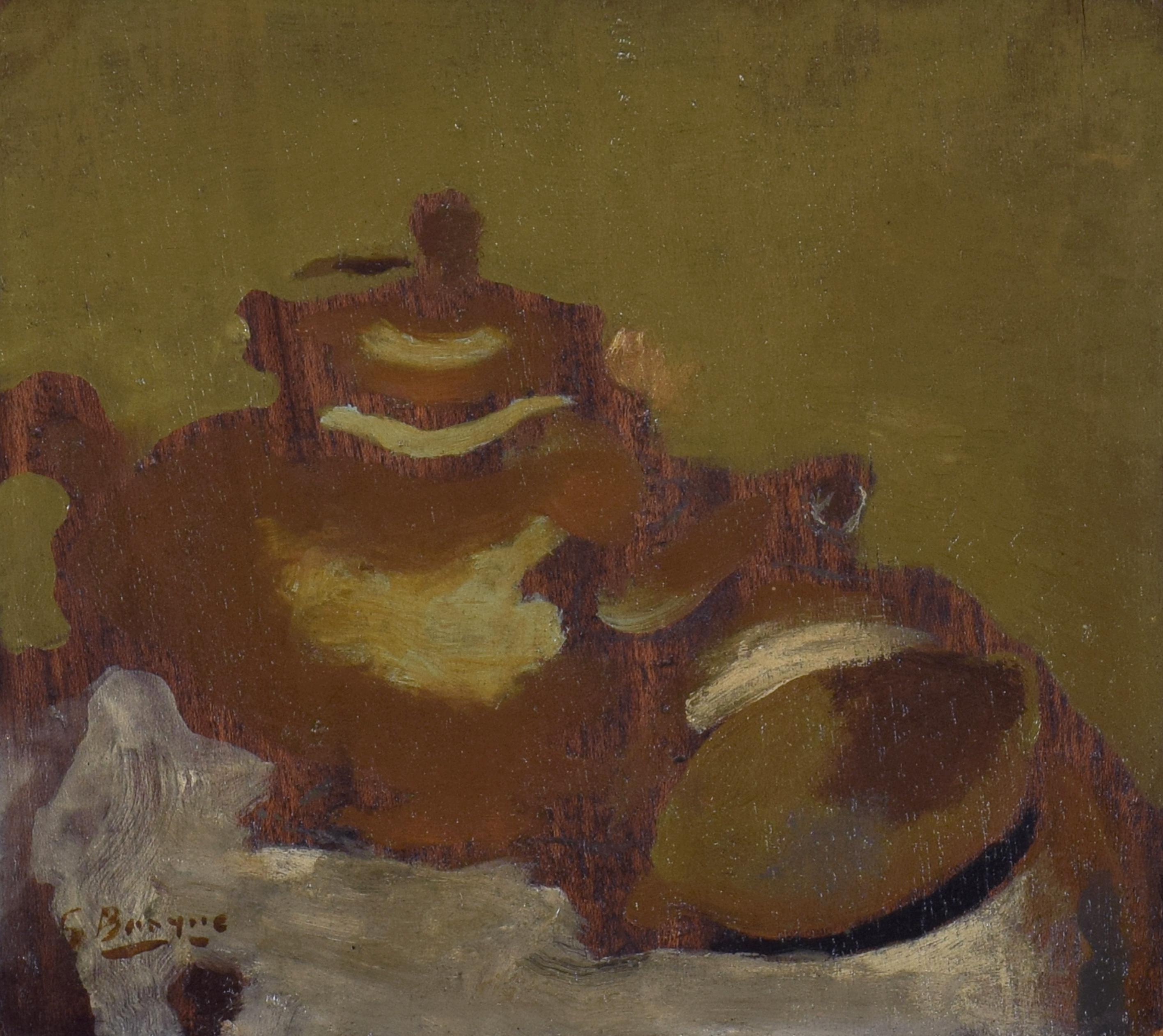 Théière et Citron by Georges Braque - Still life oil painting