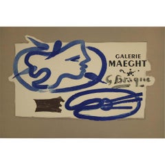 1950 original poster by Georges Braque for the Galerie Maeght