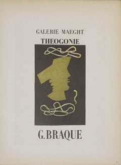 1959 After Georges Braque 'Galerie Maeght' Cubism Brown France 