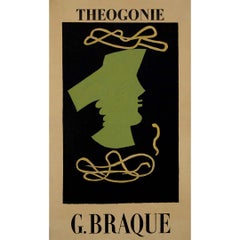 Cartel de exposición original de 1959 para "Théogonie" de Georges Braque