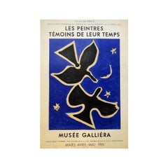 1961 original exhibition poster of Georges Braque at the Musée Galliéra