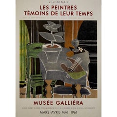 Cartel original de 1961 de Georges Braque - Les Peintres Témoins de Leur Temps