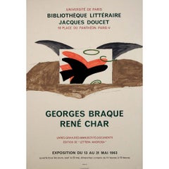 Vintage 1963 exhibition of the painter Georges Braque and the poet René Char