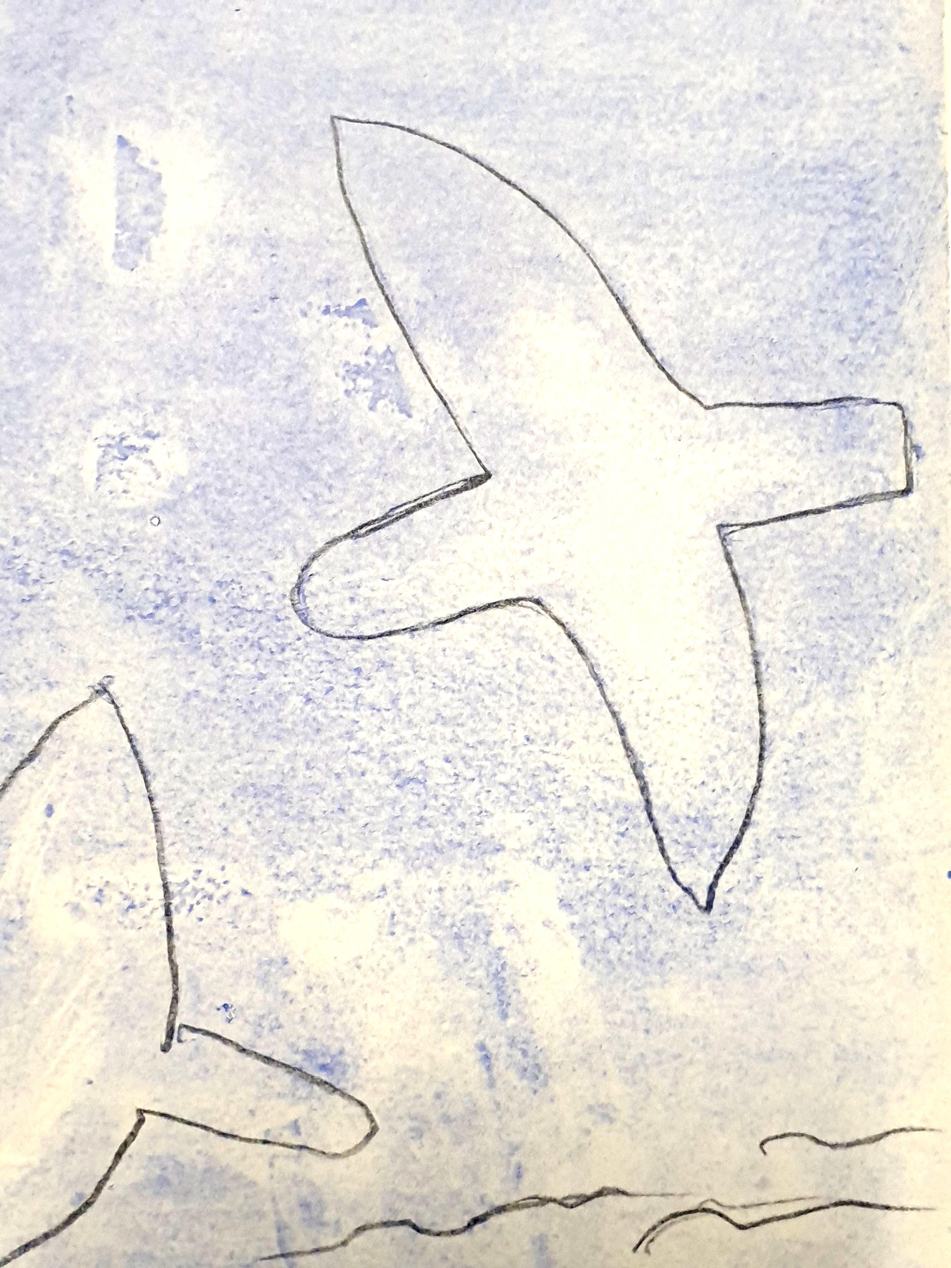 Dopo Georges Braque - Oiseaux - Pochoir (after) Georges Braque in vendita 3