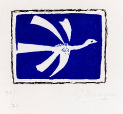 Aout (L’Oiseau) - Original Etching an Aquatint by G. Braque - 1958