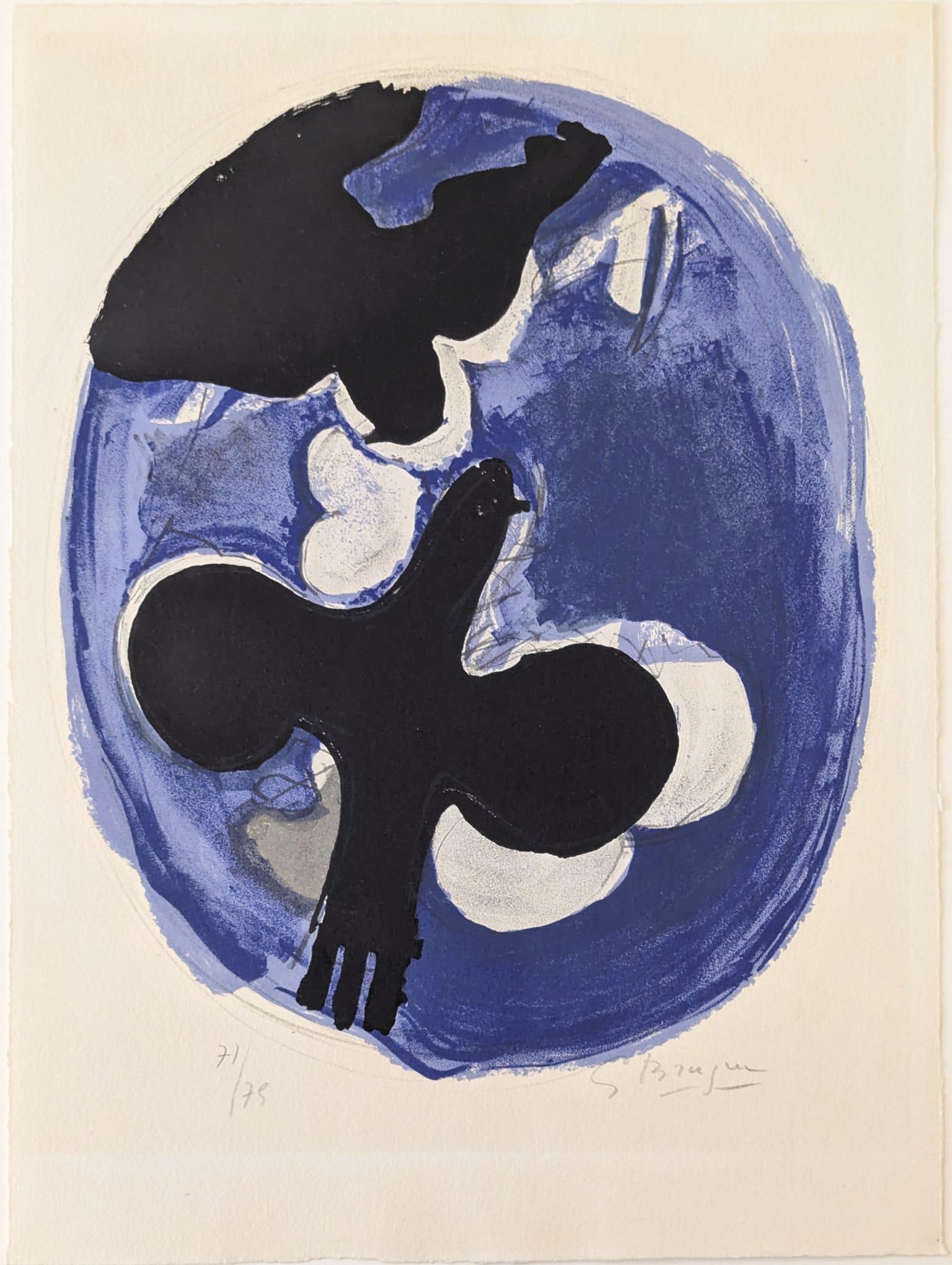 Birds - Studies for the Louvre ceiling - Abstract Print by Georges Braque