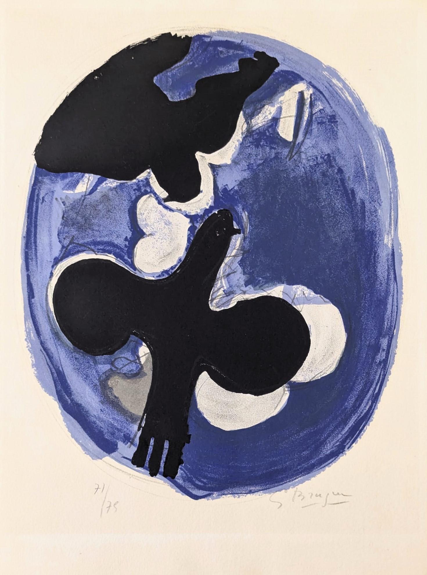 Georges Braque Abstract Print - Birds - Studies for the Louvre ceiling