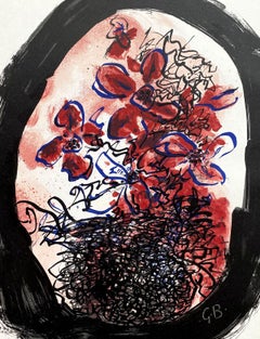 Bouquet of Flowers - Original Lithograph - Signed in the Plate (Vallier #188)