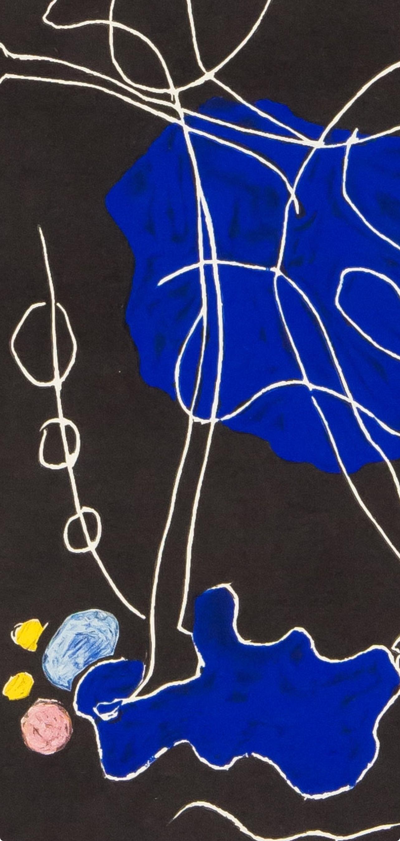 Braque, Ajax, Derrière le miroir (d'après) - Noir Abstract Print par Georges Braque