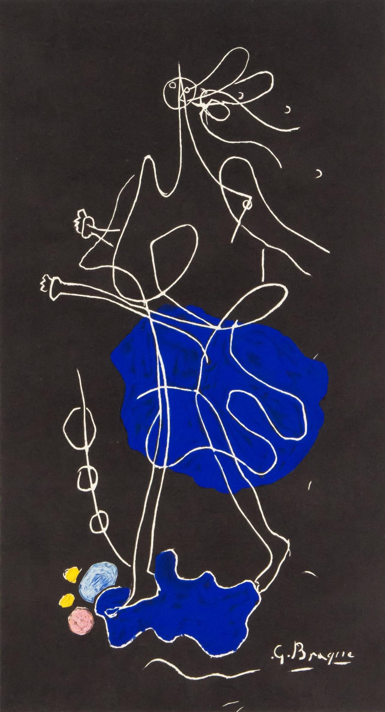Abstract Print Georges Braque - Braque, Ajax, Derrière le miroir (d'après)