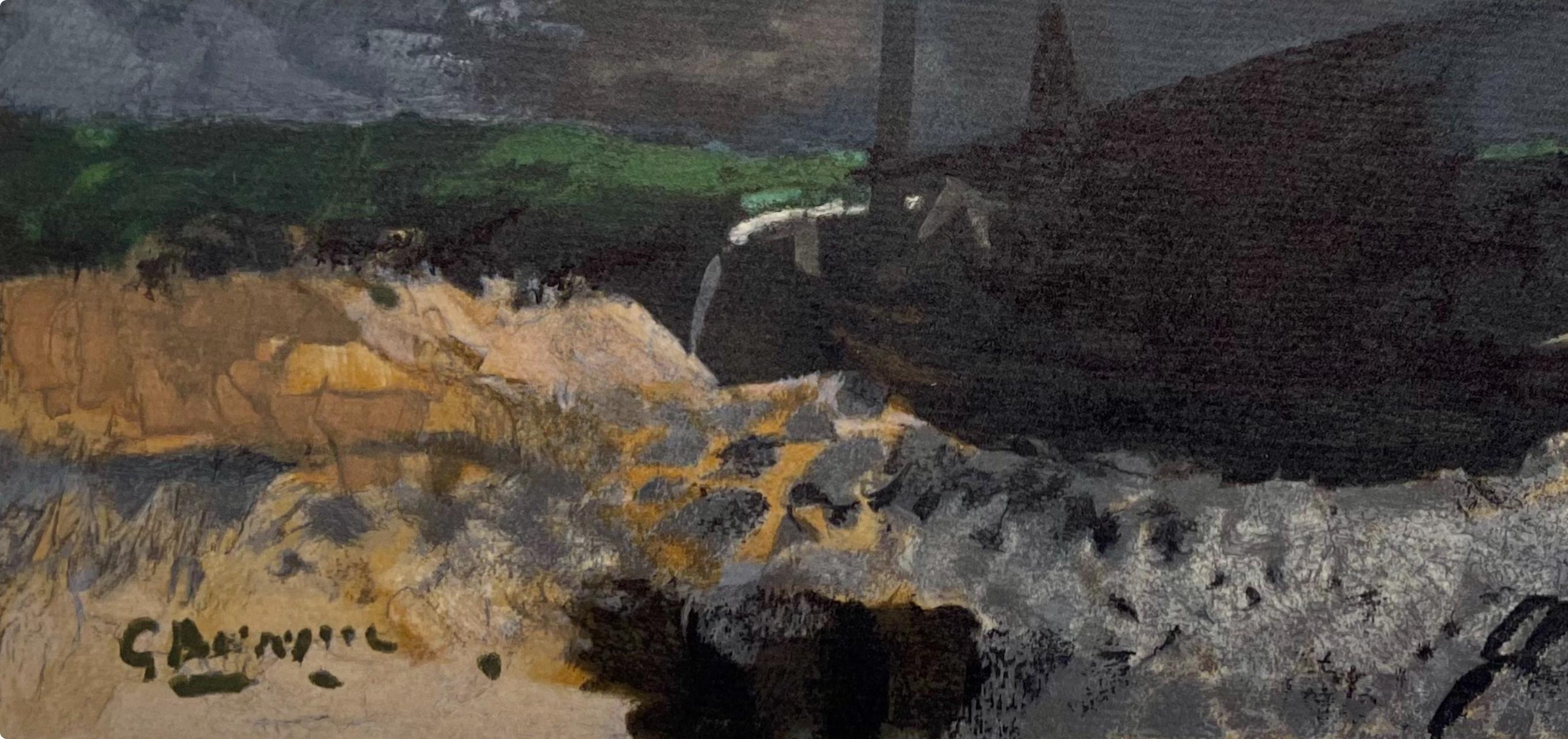 Braque, Barque sur les galets, Varengeville (dopo) - Print di Georges Braque