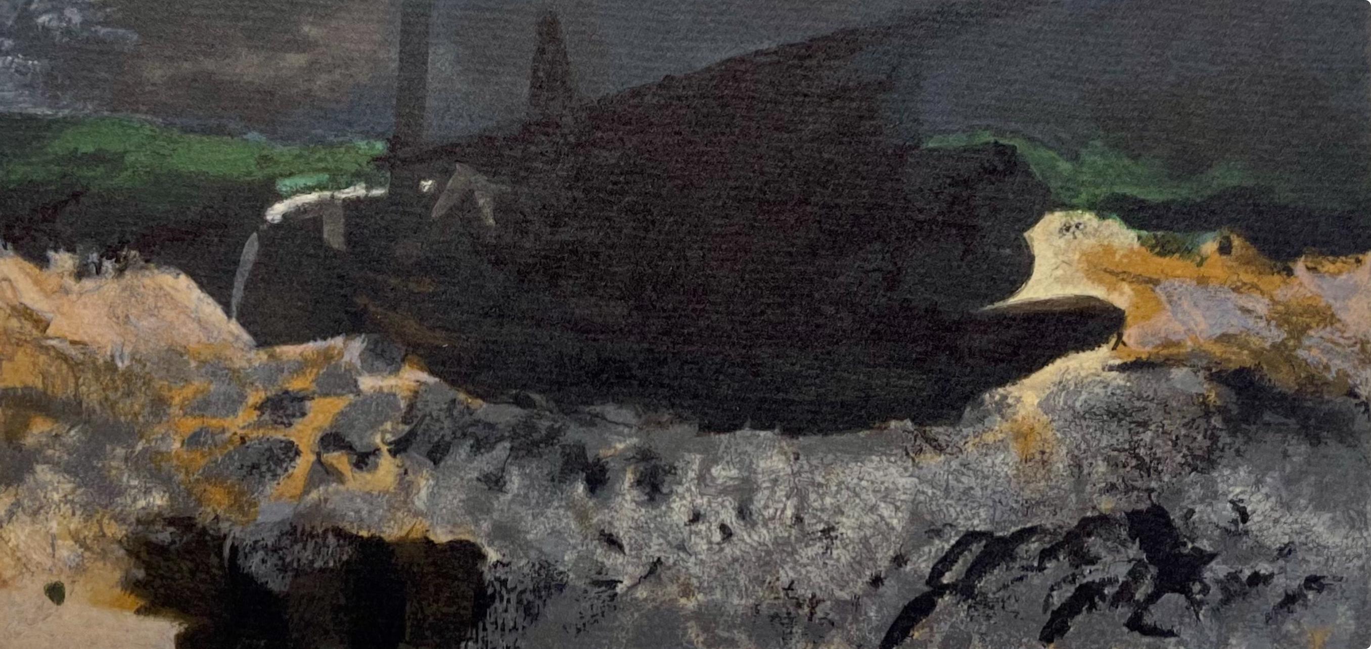 Braque, Barque sur les galets, Varengeville (dopo) - Print Cubismo di Georges Braque