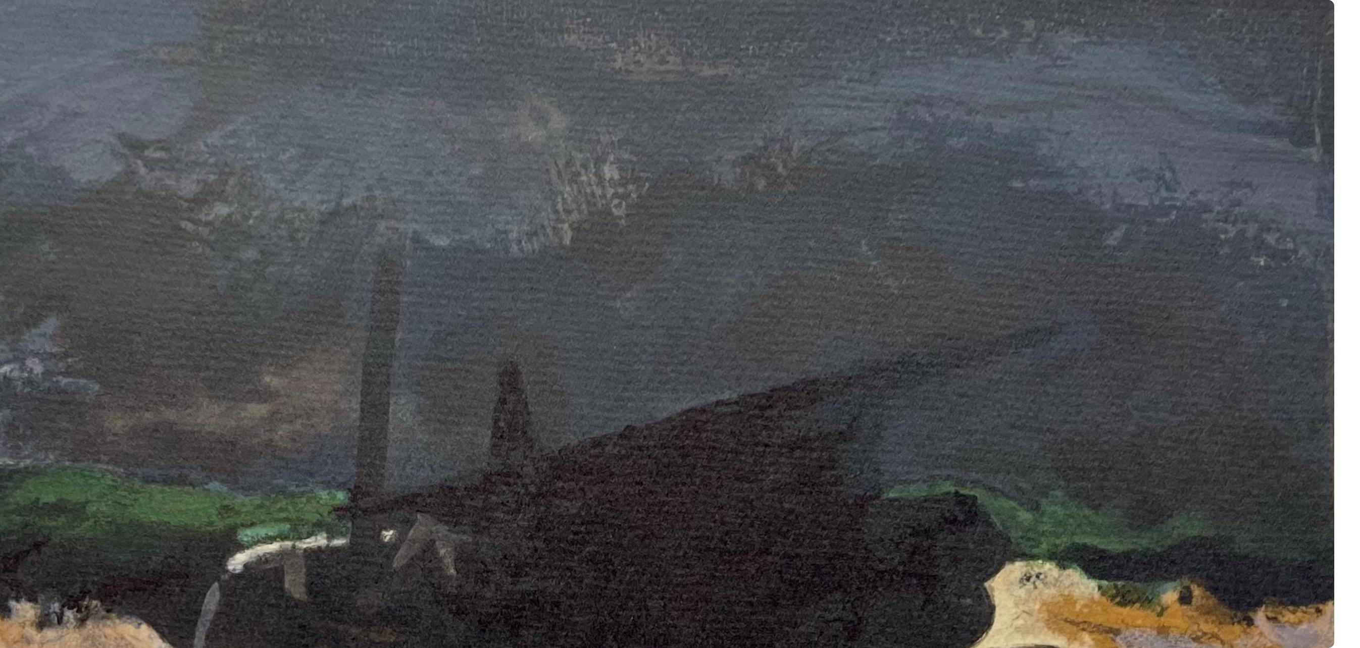 Braque, Barque sur les galets, Varengeville (dopo) - Landscape Print Nero di Georges Braque