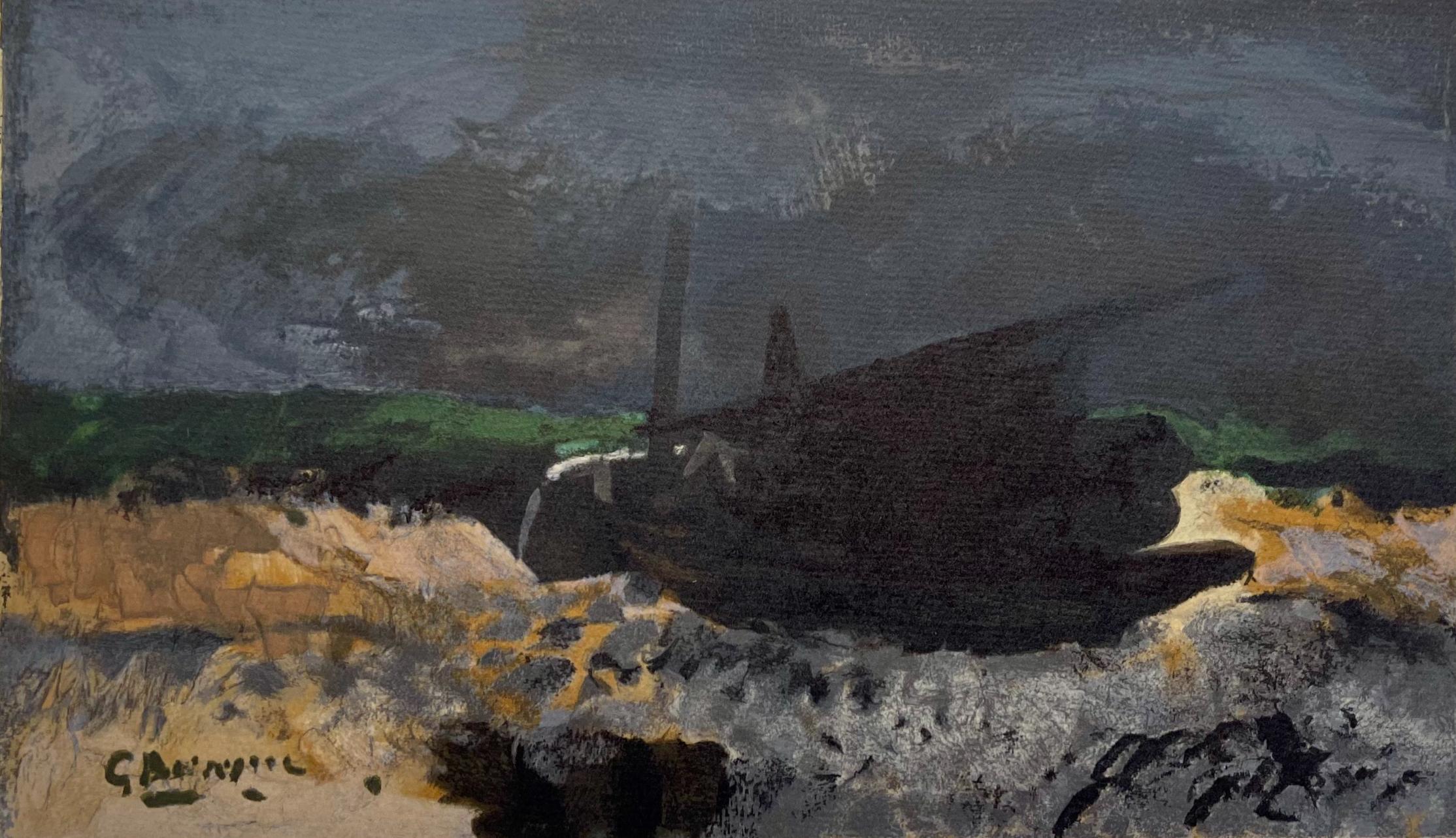Georges Braque Abstract Print - Braque, Barque sur les galets, Varengeville (after)