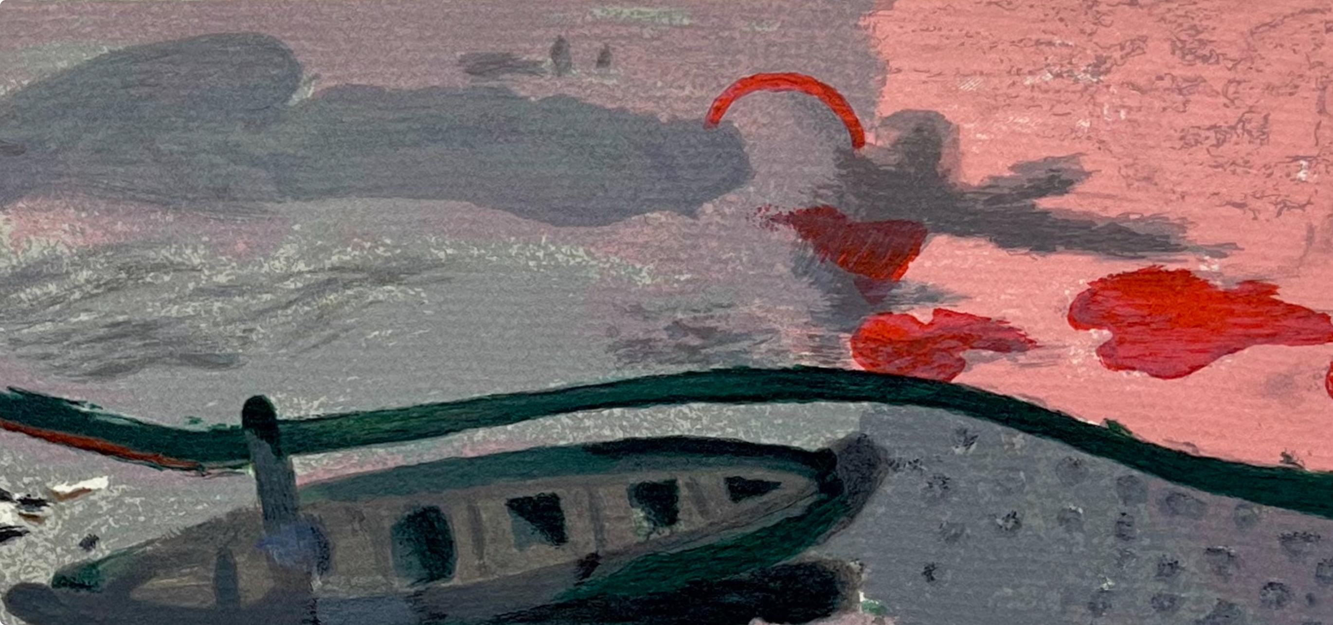 Braque, Bord de mer, Varengeville (después) - Abstract Print Gris de Georges Braque