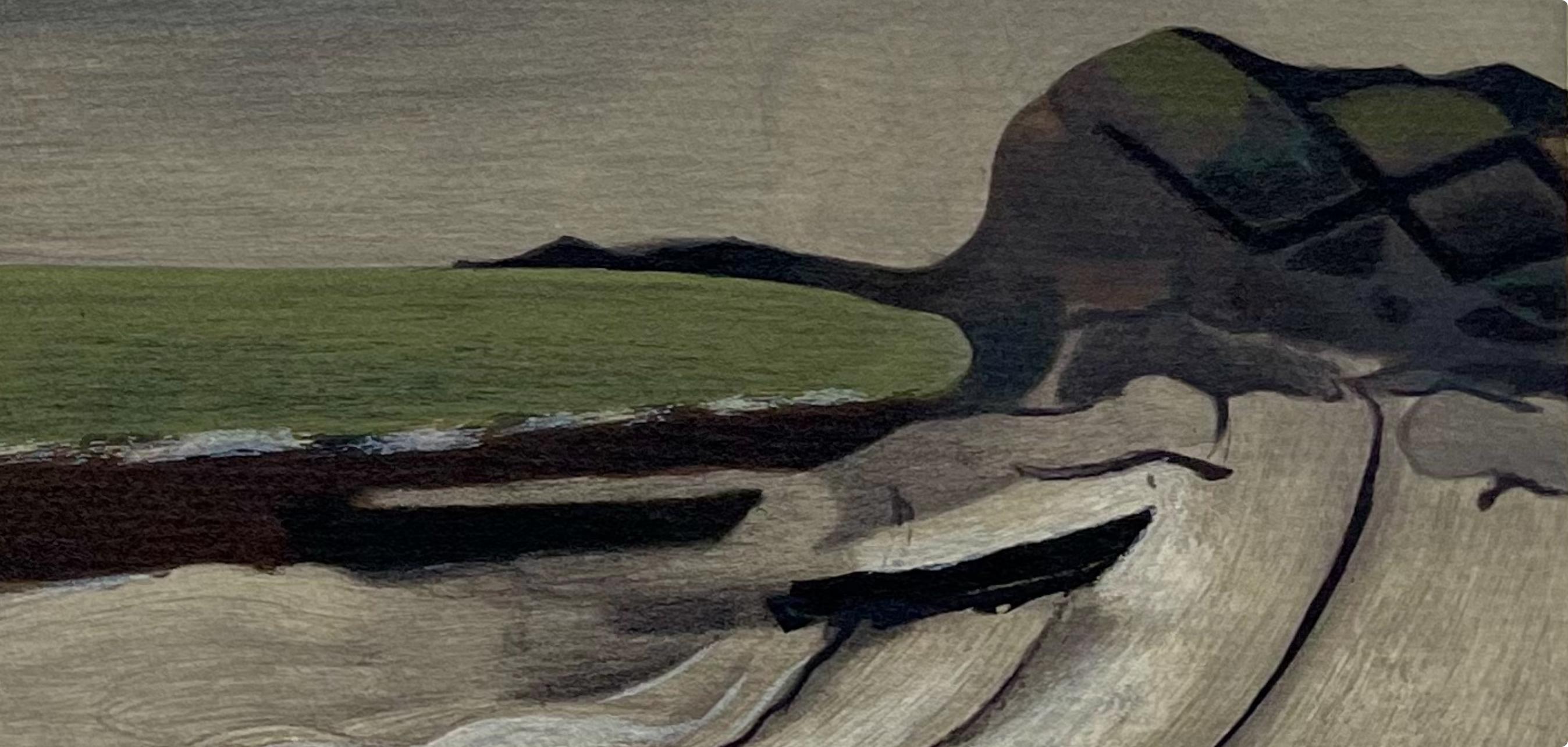 Braque, Bord de mer, Varengeville (dopo) - Landscape Print Nero di Georges Braque