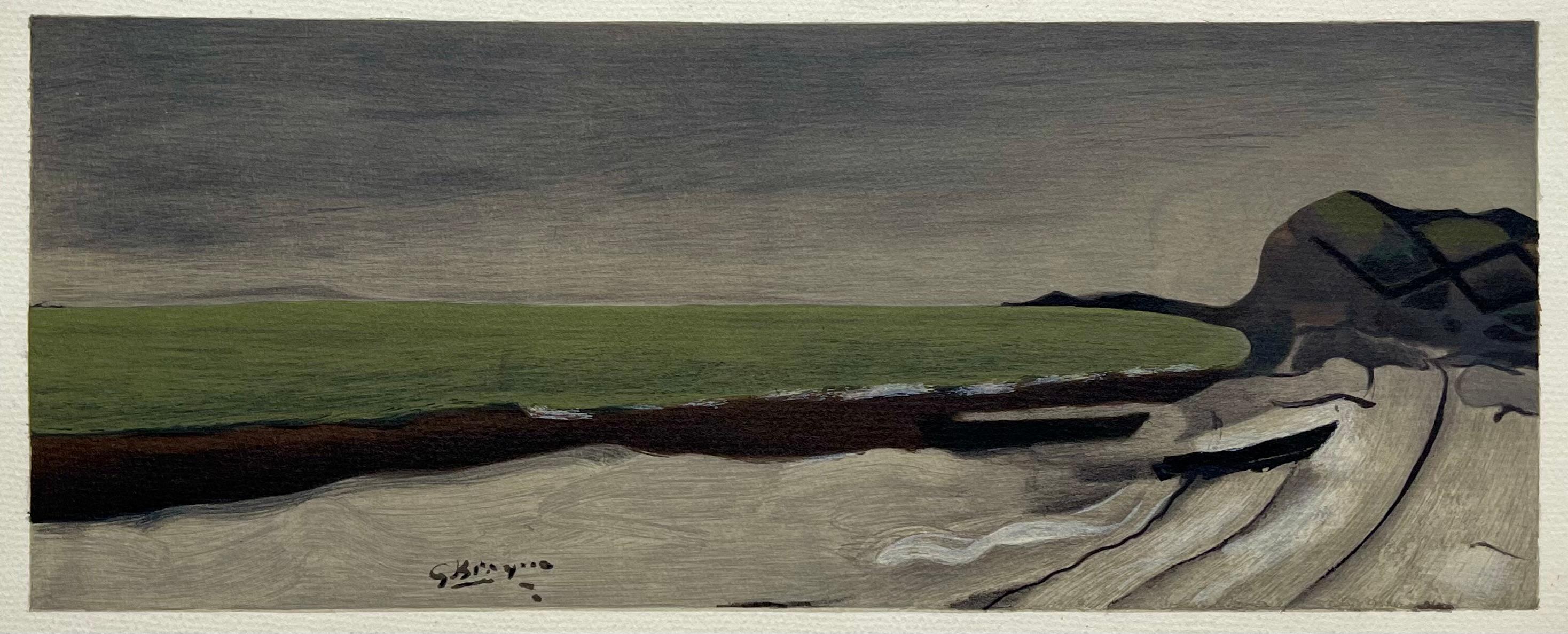 Lithograph on vélin paper, hinged on archival support sheet, as issued. Paper Size: 13 x 16 inches, overall; 5.75 x 13.75 inches, image size. Inscription: Signed in the plate and unnumbered, as issued. Notes: From the folio, Varengeville, 1968.