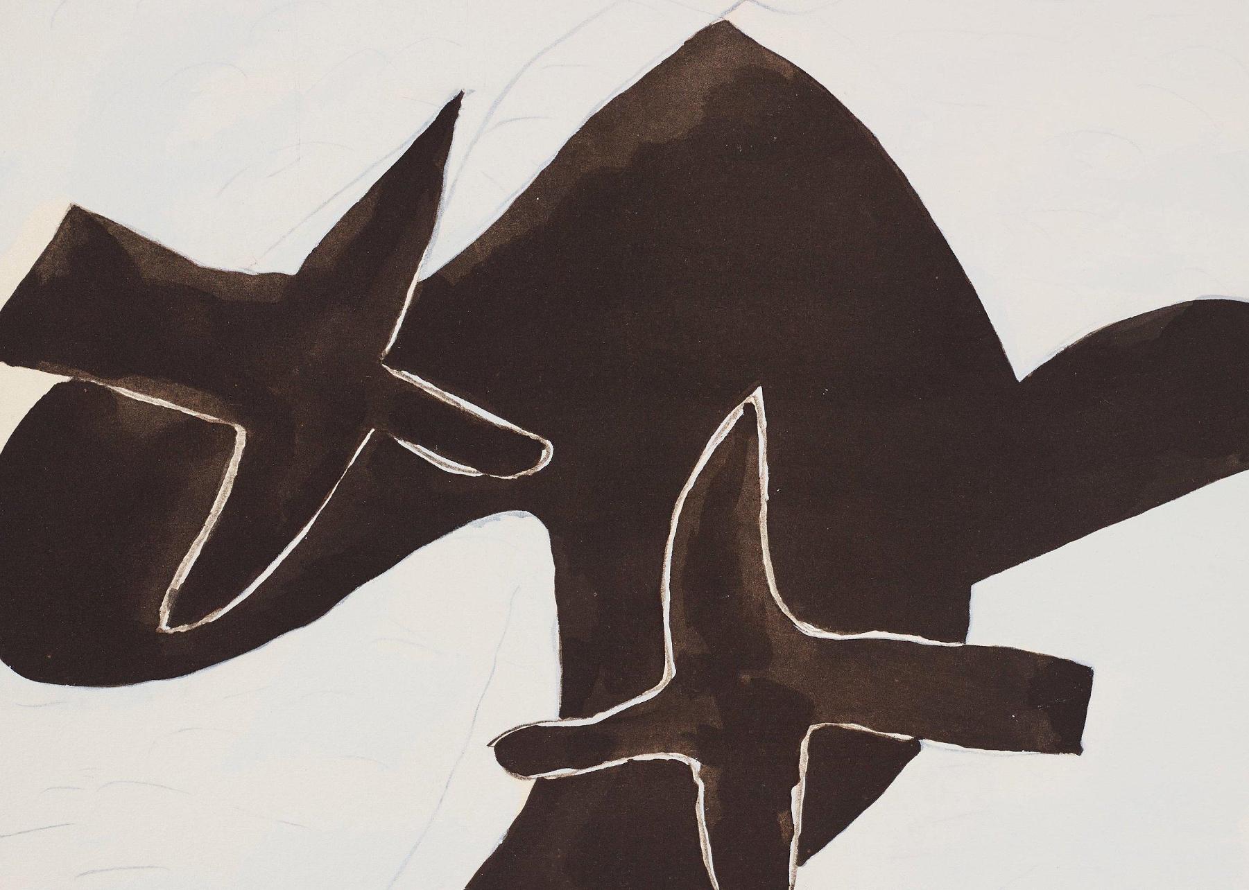 Braque, Composition, Braque Espaces, 13 Dessins, Lavis, Aquarelles  (dopo) - Print di Georges Braque