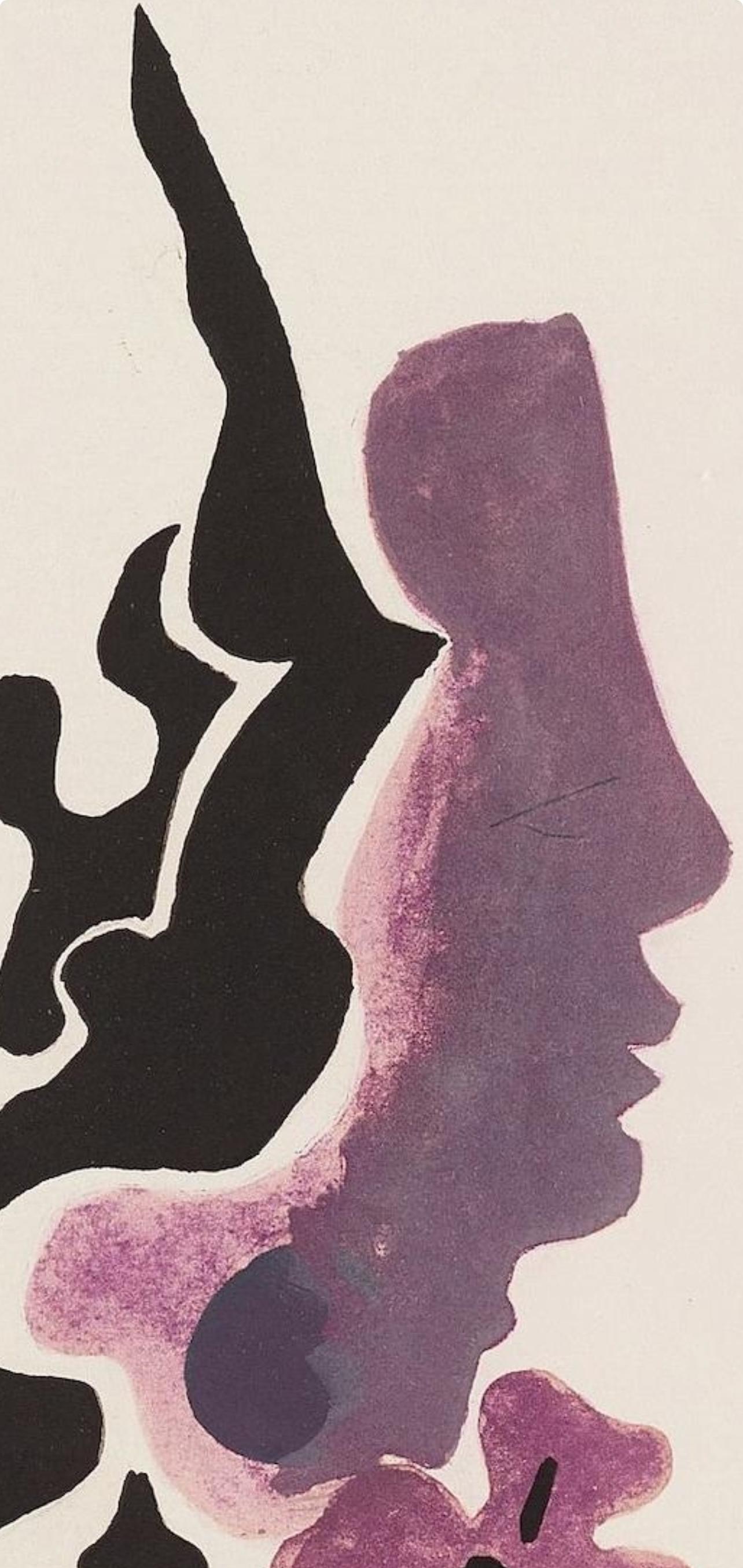 Braque, Composición, Braque Espaces, 13 Dessins, Lavis, Aquarelles  (después) - Print de Georges Braque