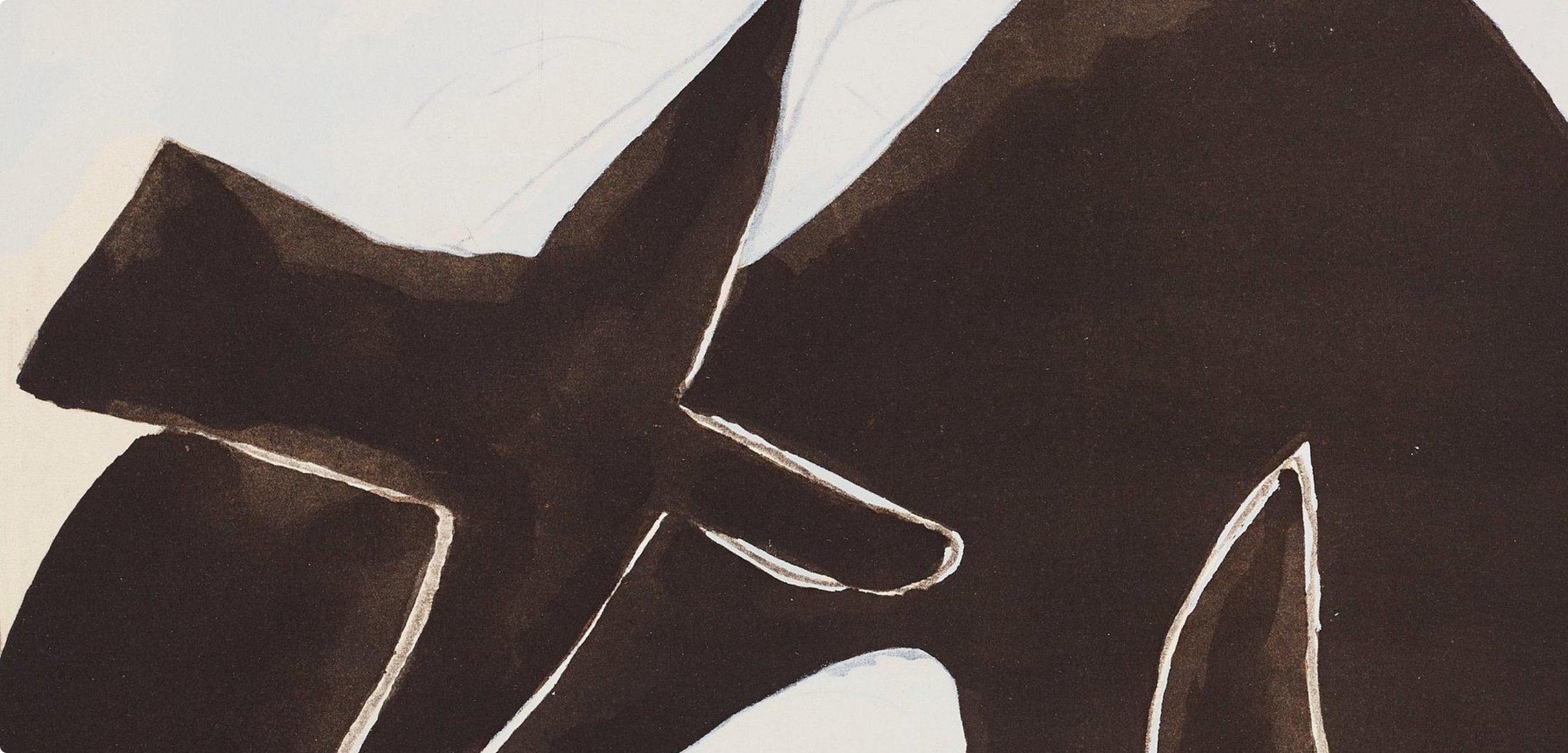 Braque, Composition, Braque Espaces, 13 Dessins, Lavis, Aquarelles  (dopo) - Print Moderno di Georges Braque