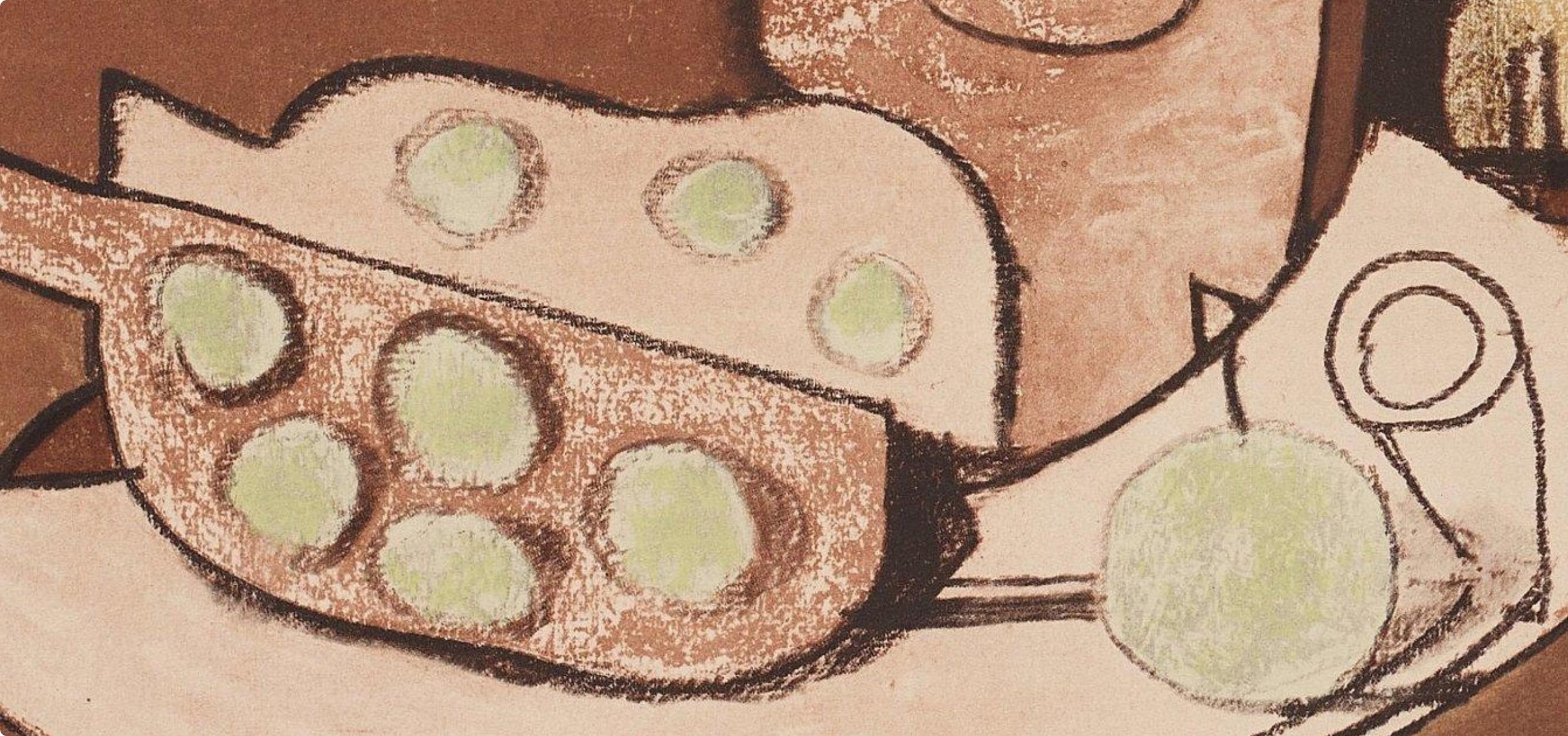 Braque, Composición, Braque Espaces, 13 Dessins, Lavis, Aquarelles  (después) - Print Moderno de Georges Braque