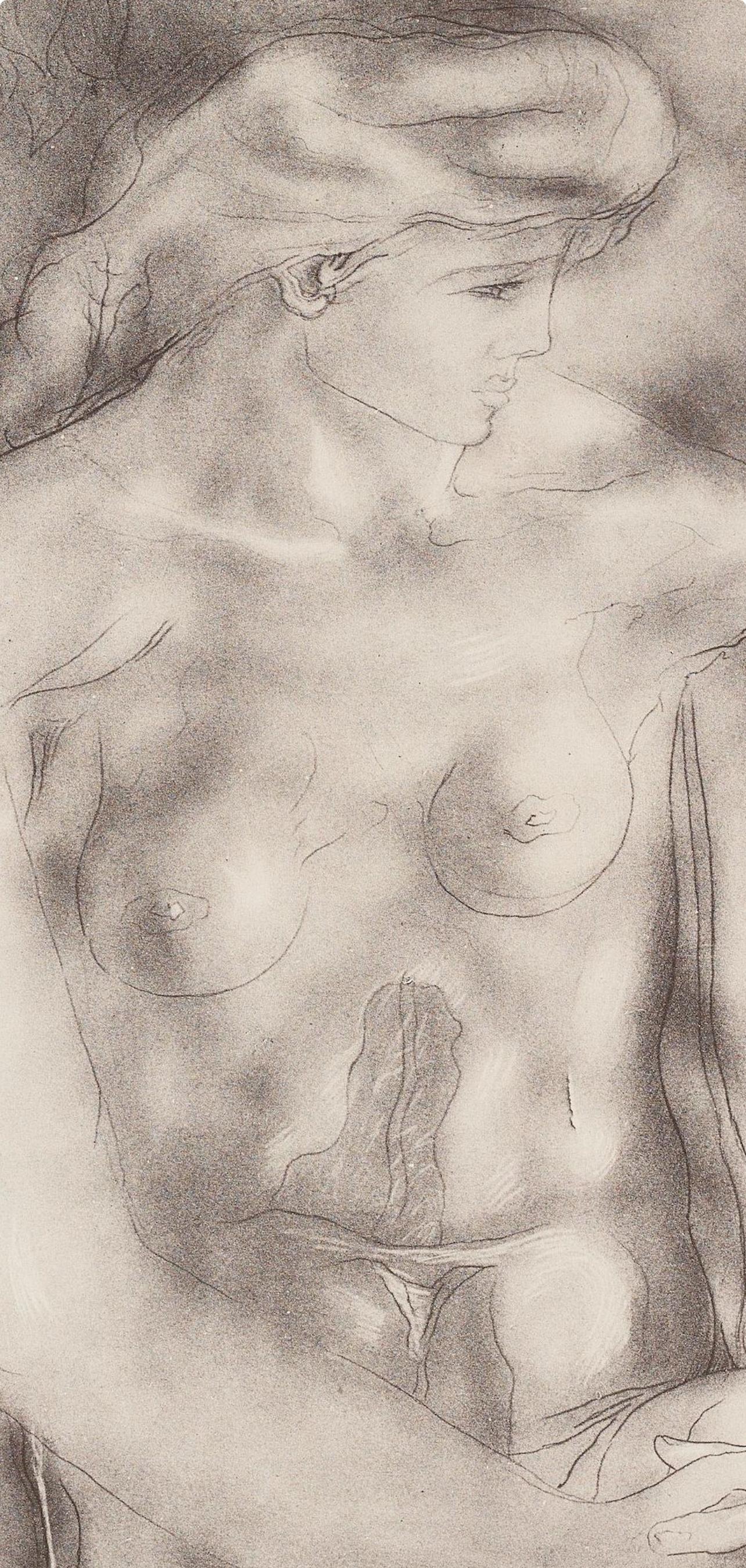 Braque, Composición, Braque Espaces, 13 Dessins, Lavis, Aquarelles  (después) - Print Moderno de Georges Braque